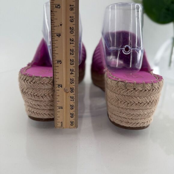 Franco Sarto Women's Pamala Sandal Size 10 Wedge Platform Pink Espadrille - Picture 10 of 13